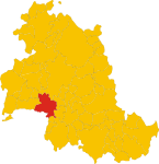 Map of comune of Marsciano (province of Perugia, region Umbria, Italy)